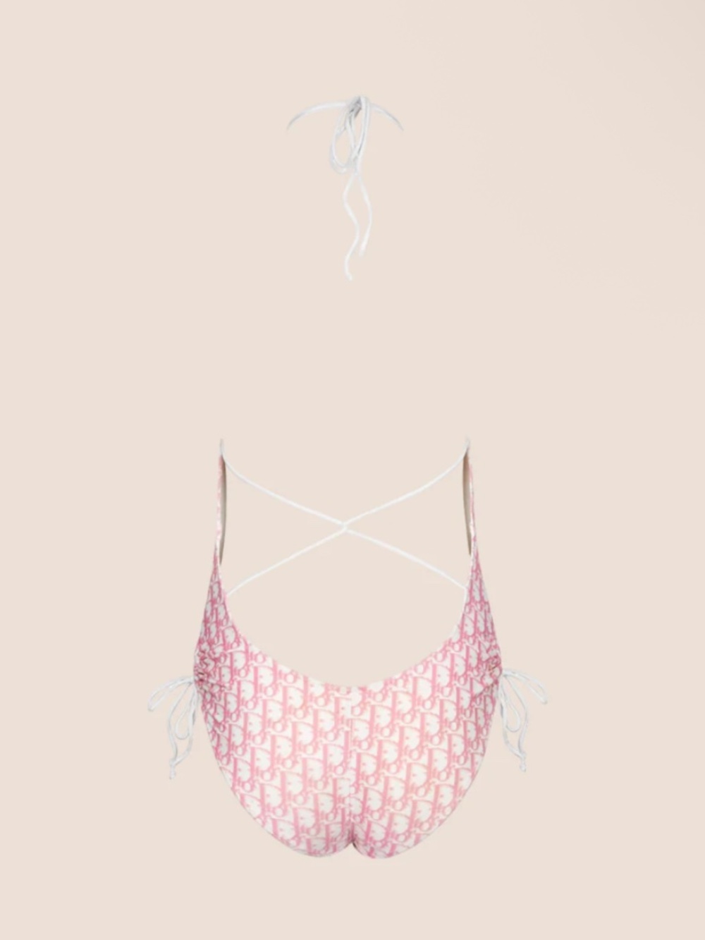 Christian Dior Y2K Vintage John Galliano White & Pink 2004 swimsuit one piece - Picture 9 of 10